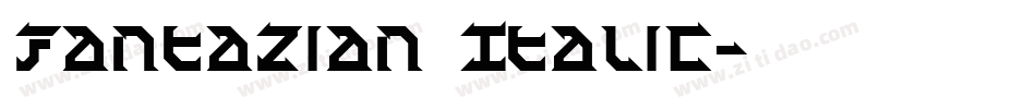 Fantazian Italic字体转换
